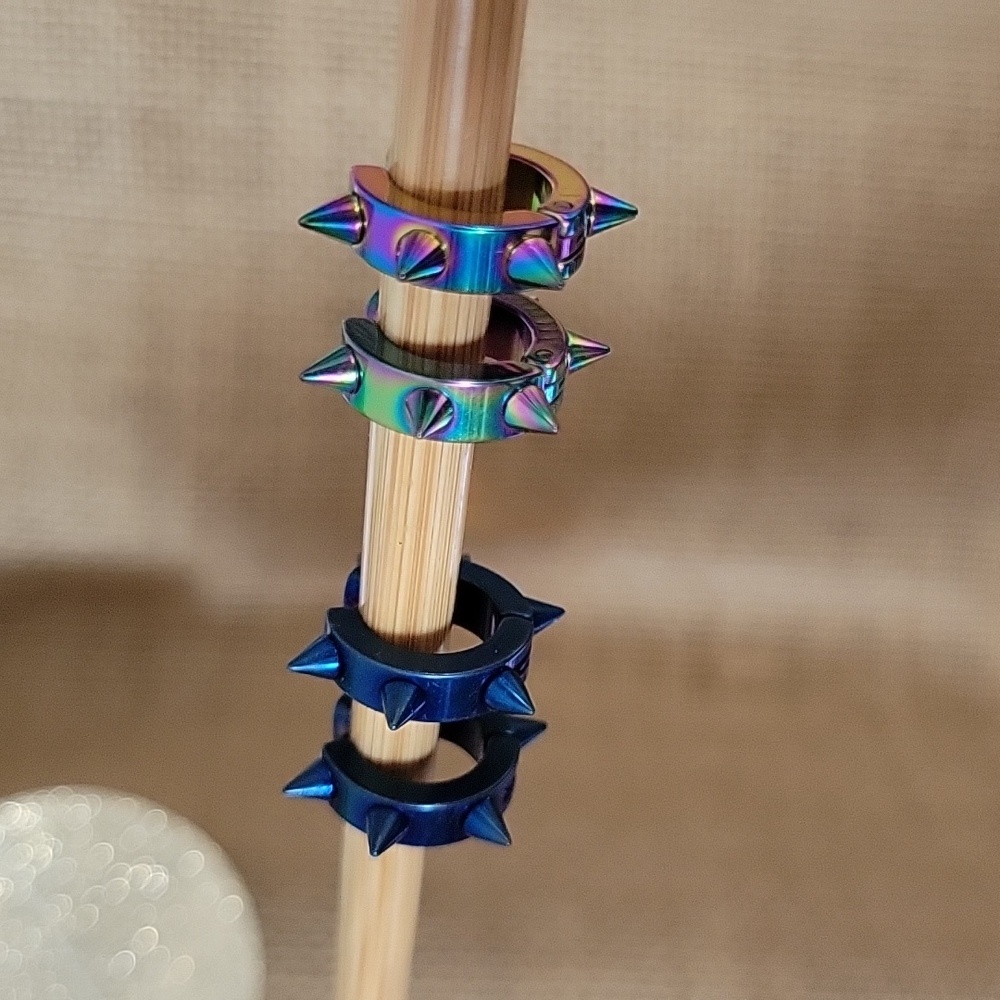 SPIKED HUGGY CLIP-ON EARRINGS, Choice of Color
